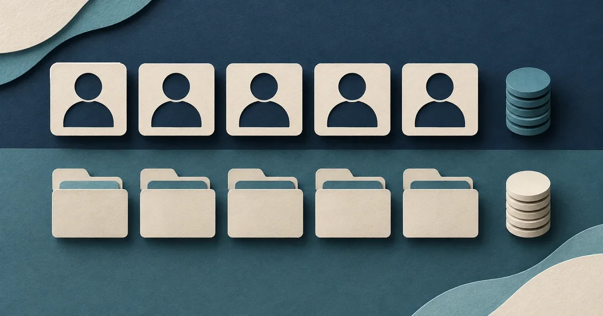 User tiles and file folders separate seat counts from billable loan events